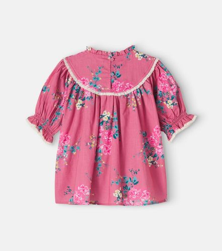 Top de algodón con encaje floral - C'era Una Volta - Modalova
