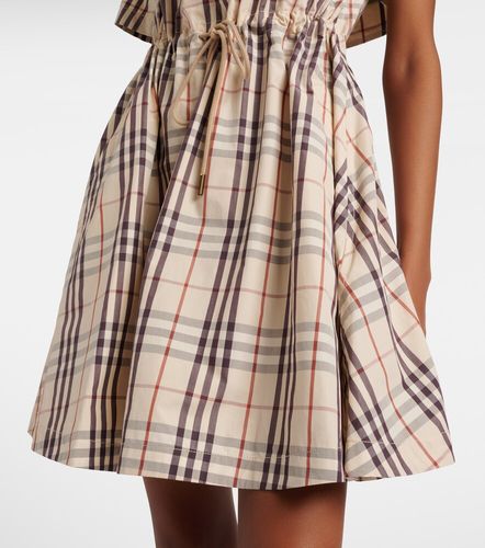 Abito corto in cotone a quadri - Burberry - Modalova