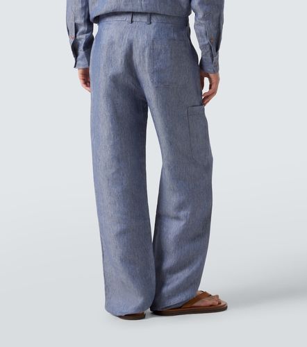 Jeans rectos de denim de lino con cornalina - God's True Cashmere - Modalova