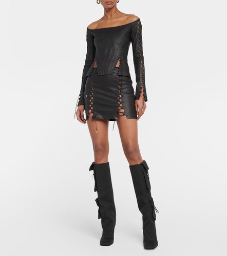 Hinge-seam leather bustier top - Dion Lee - Modalova