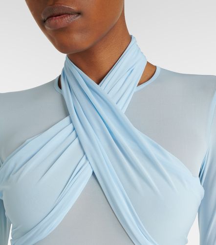 Wardrobe.NYC Draped sheer bodysuit - Wardrobe.NYC - Modalova