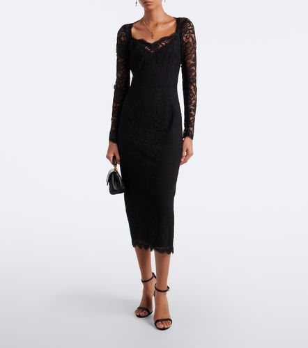 Dolce&Gabbana Abito midi in pizzo - Dolce&Gabbana - Modalova