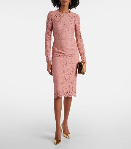 Vestido midi de encaje - Dolce&Gabbana - Modalova