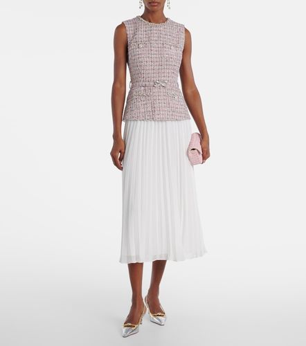 Abito midi in bouclé e chiffon - Self-Portrait - Modalova