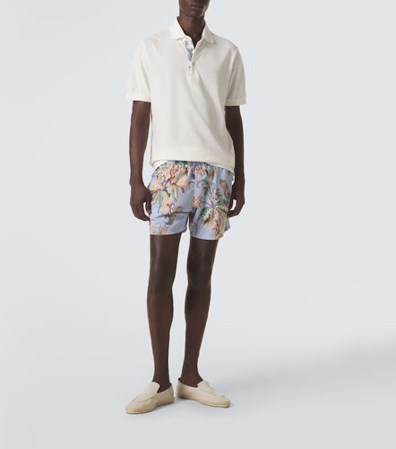 Polo de piqué de algodón con logo - Etro - Modalova