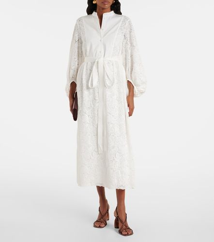 Vestido midi de encaje de algodón - Erdem - Modalova