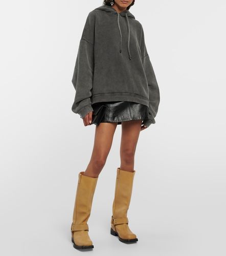 Felpa con cappuccio cropped in cotone - Acne Studios - Modalova
