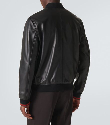 Gucci Leather bomber jacket - Gucci - Modalova