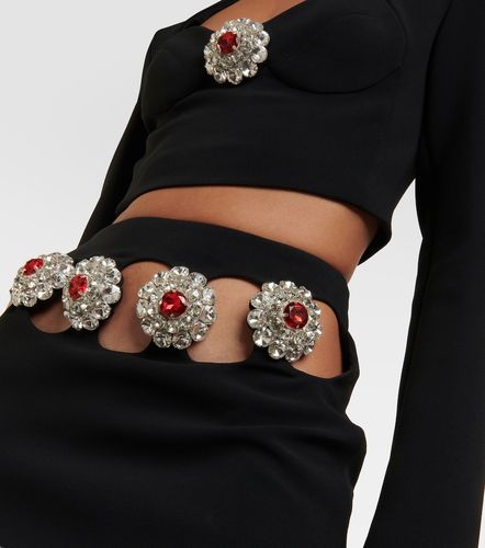 Minigonna con cristalli e cut-out - David Koma - Modalova