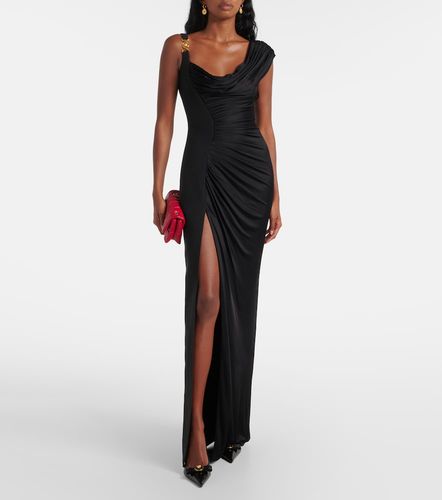 Medusa '95 draped jersey and crepe gown - Versace - Modalova