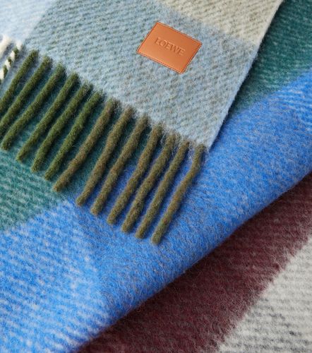 Coperta in misto alpaca e lana a quadri - Loewe - Modalova