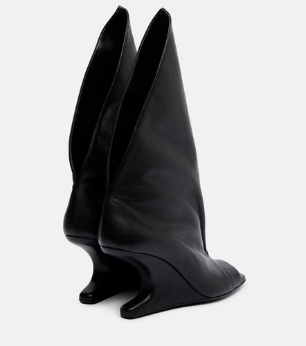Cantilever leather peep-toe boots - Rick Owens - Modalova