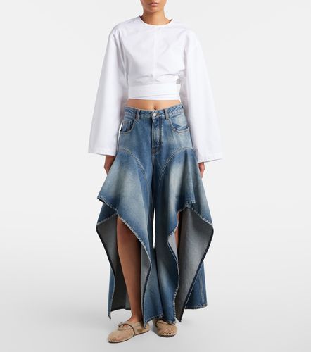 Alaïa Jeans a gamba larga con volant - Alaia - Modalova