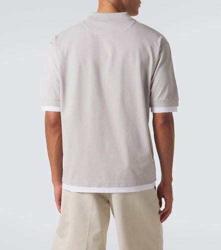 Polo de piqué de algodón a capas - Prada - Modalova