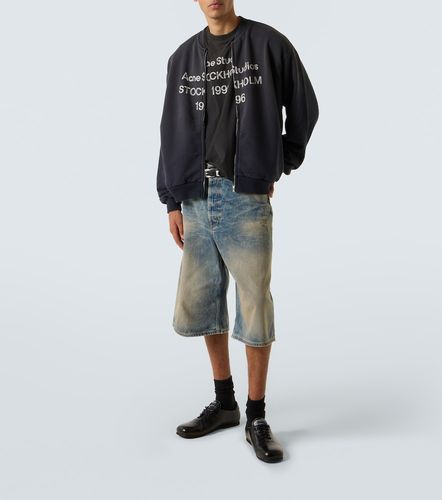 Logo cotton-blend zip-up sweatshirt - Acne Studios - Modalova