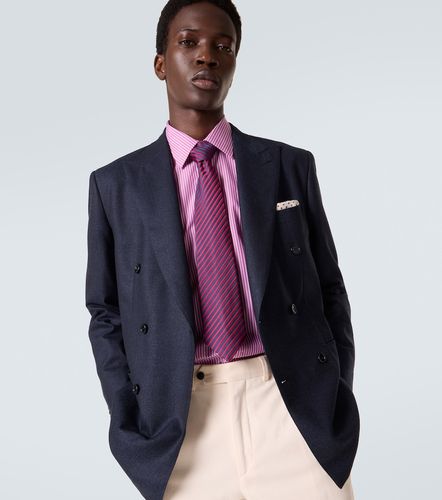 Corbata de jacquard de seda a rayas - Charvet - Modalova