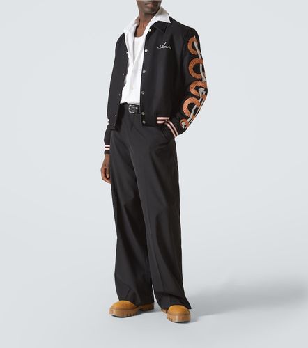 Snake Bones wool-blend varsity jacket - Amiri - Modalova
