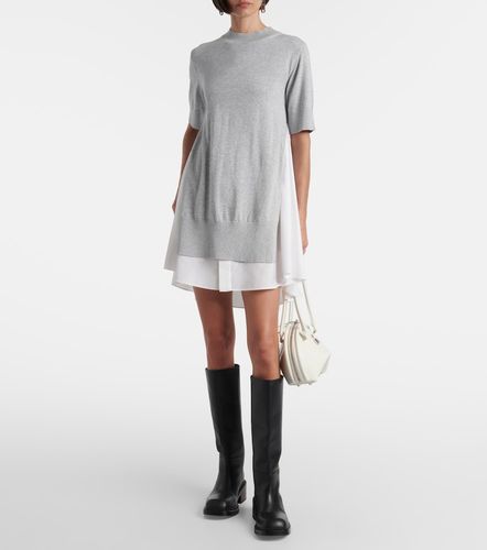Sacai Layered cotton minidress - Sacai - Modalova