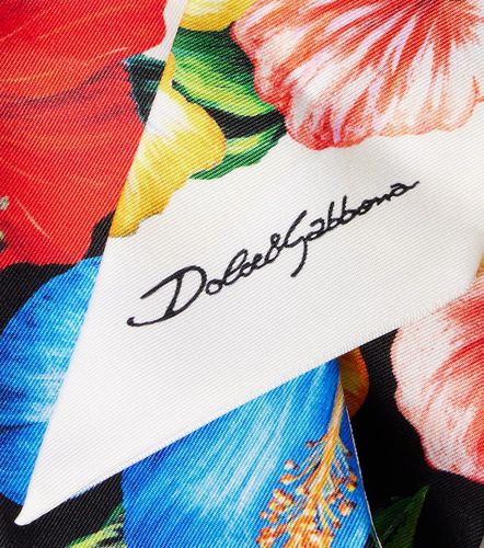 Pañuelo de sarga de seda floral - Dolce&Gabbana - Modalova
