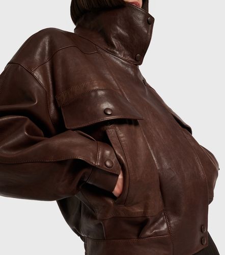 Saint Laurent Leather bomber jacket - Saint Laurent - Modalova