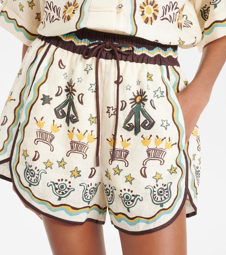 Alémais Shorts Sun Dancer in lino con stampa - Alemais - Modalova