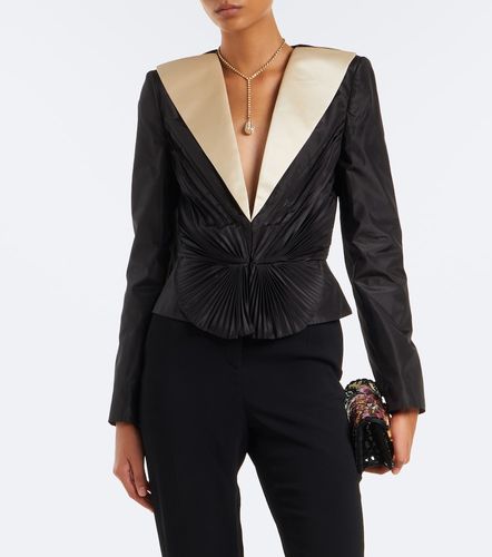 Blazer de tafetán de seda plisado - Valentino - Modalova