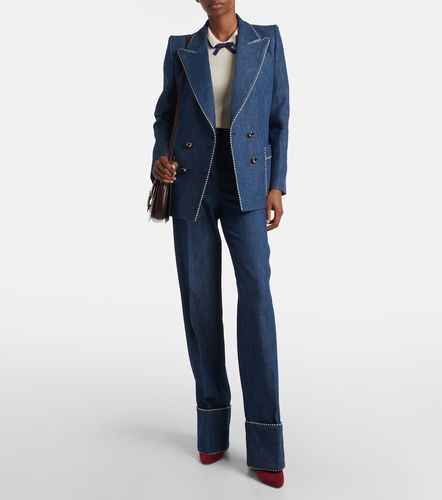 Pantalones rectos de chambray - Valentino - Modalova