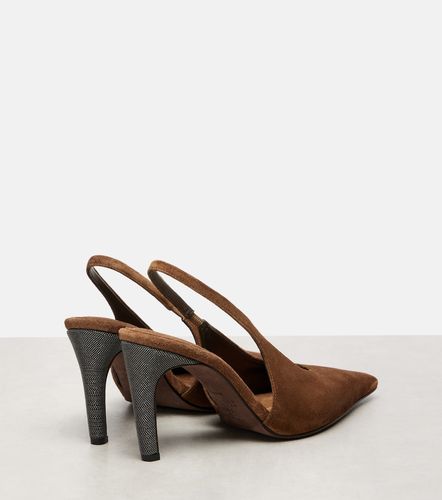 Pumps slingback Monili in suede - Brunello Cucinelli - Modalova