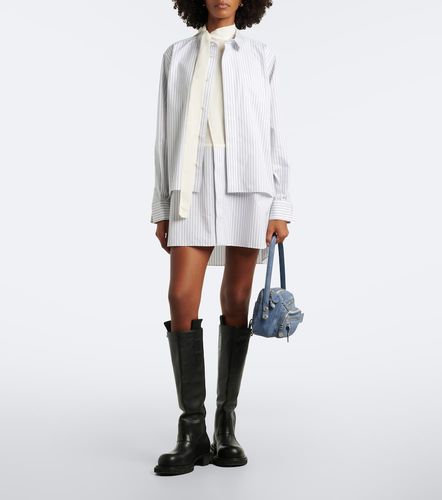 Camicia in popeline di misto cotone a righe - Sacai - Modalova