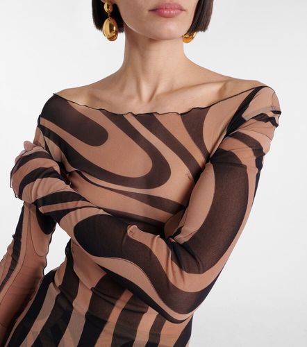 Pucci Marmo semi-sheer tulle top - Pucci - Modalova