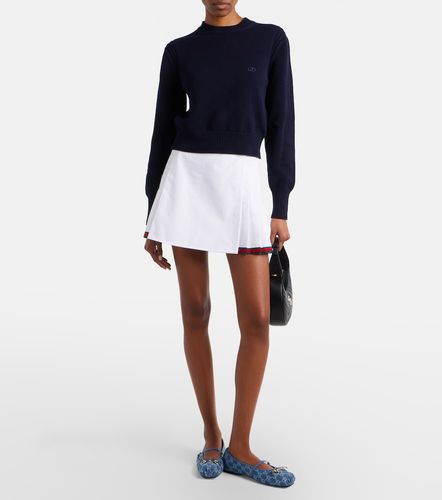 Minigonna in popeline di cotone Web Stripe - Gucci - Modalova