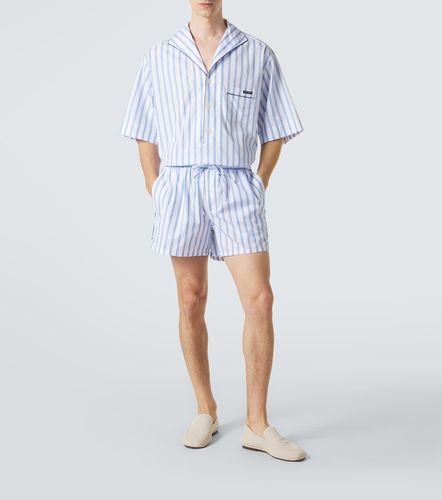 Camicia in popeline di cotone e seta a righe - Dolce&Gabbana - Modalova