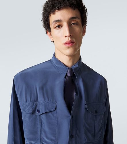 Corbata de satén de seda - Saint Laurent - Modalova
