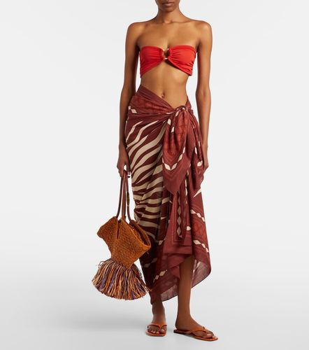 Printed cotton beach coover-up - Johanna Ortiz - Modalova