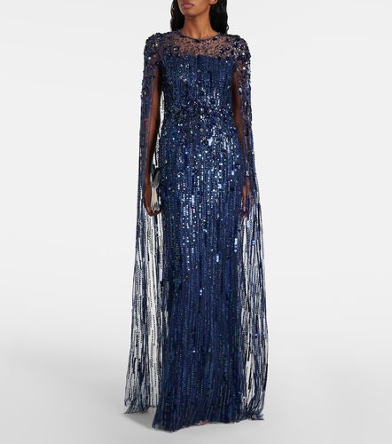 Ruby sequined caped gown - Jenny Packham - Modalova