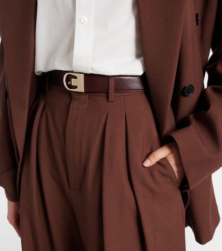 Reversible leather belt - Saint Laurent - Modalova
