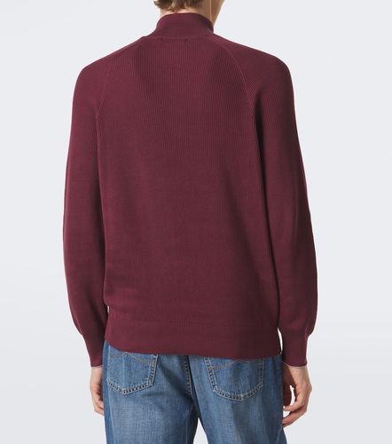 Pullover in cotone a coste - Brunello Cucinelli - Modalova