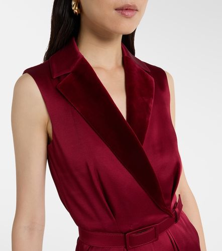Mono Scalata de satén con terciopelo - Max Mara - Modalova