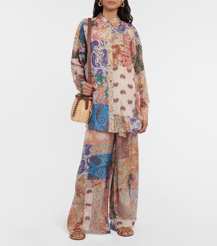 Camicia patchwork oversize Devi in seta - Zimmermann - Modalova