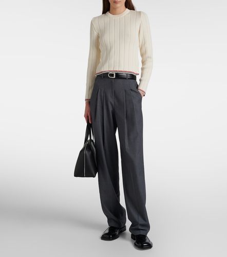 Pullover in lana vergine a trecce - Thom Browne - Modalova