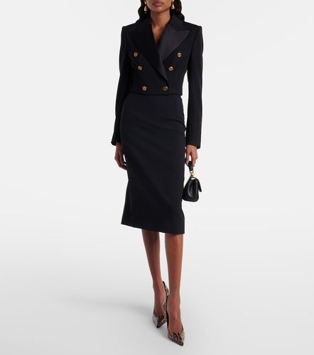 Cropped wool and silk-blend jacket - Dolce&Gabbana - Modalova