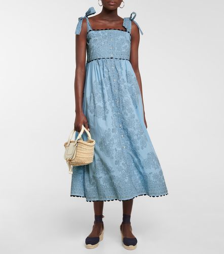 Vestido midi de algodón estampado - Juliet Dunn - Modalova