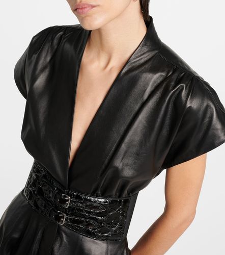 Alaïa Abito midi in pelle - Alaia - Modalova