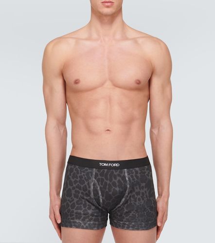 Leopard-print cotton-blend boxer briefs - Tom Ford - Modalova