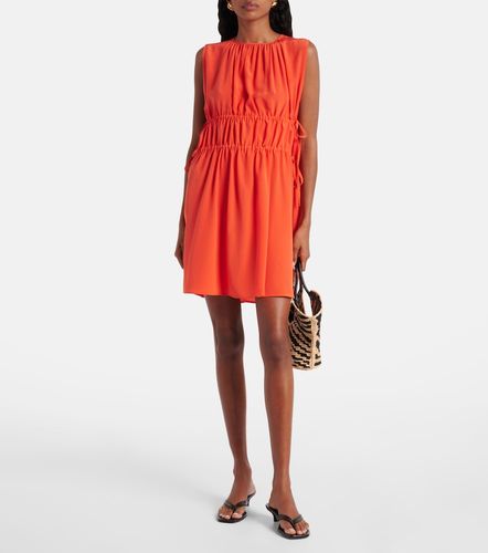 Como ruched silk crepe minidress - Asceno - Modalova
