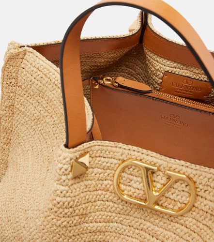 Shopper VLogo Medium in rafia - Valentino Garavani - Modalova