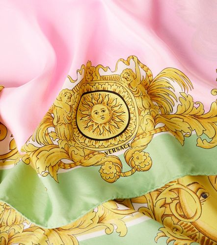 Pañuelo de sarga de seda estampado - Versace - Modalova