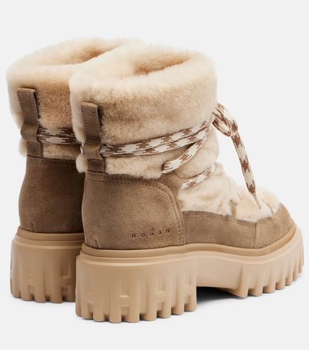 Stivaletti in shearling e suede - Hogan - Modalova