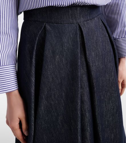 Falda midi de denim plisada - 'S Max Mara - Modalova