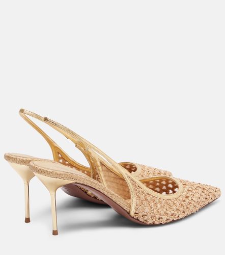 Lidia leather-trimmed slingback pumps - Paris Texas - Modalova